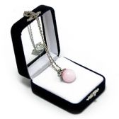 Аромакулон "Фантазия", камень - розовый кварц, на цепочке, в подарочной упаковке, 6х5 см