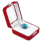 Аромакулон "Фантазия", камень - сапфирин, на цепочке, в подарочной упаковке 6,5х5,5 см