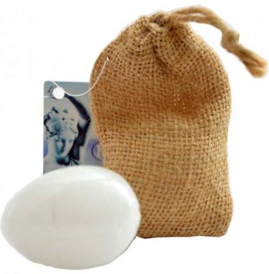 Минеральный квасцовый дезодорант «Кристалл свежести» Яйцо в натуральном хлщевом мешочке с веревочкой