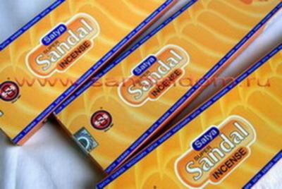 450SuS - Благовония аромапалочки Satya Super Sandal 20gm  сандал