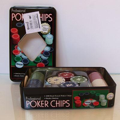 Покерный набор A317 в жестяной коробке 19*12*5см