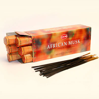 Купить 186AM - Благовония HEM Hexa AFRICAN MUSK аромапалочки  - Африканский муск. Интернет-магазин