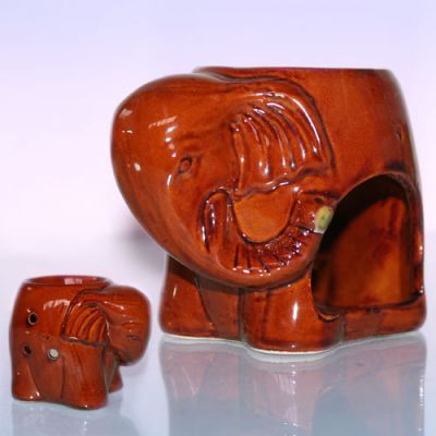 Аромалампа Оберег на удачу Слон 10см керамика глазурь