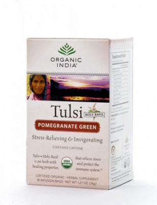 Чай Базиликовый с Гранатом и Зеленым чаем Tulsi Pomegranate Green купить в интернет-магазине Спб